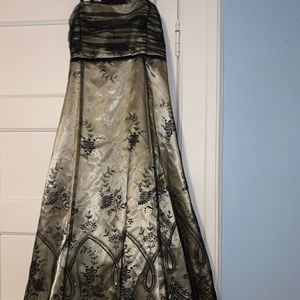 Black and cream dress